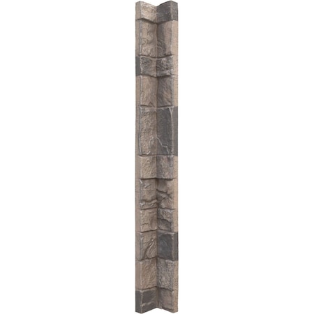 Ekena Millwork Universal Inside Corner for StoneWall Faux Stone Siding Panels PNUIC03X48BB
